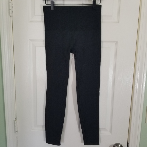 SPANX Loook At Me Now Charcoal Heather Gray Leggings XL - Picture 2 of 4